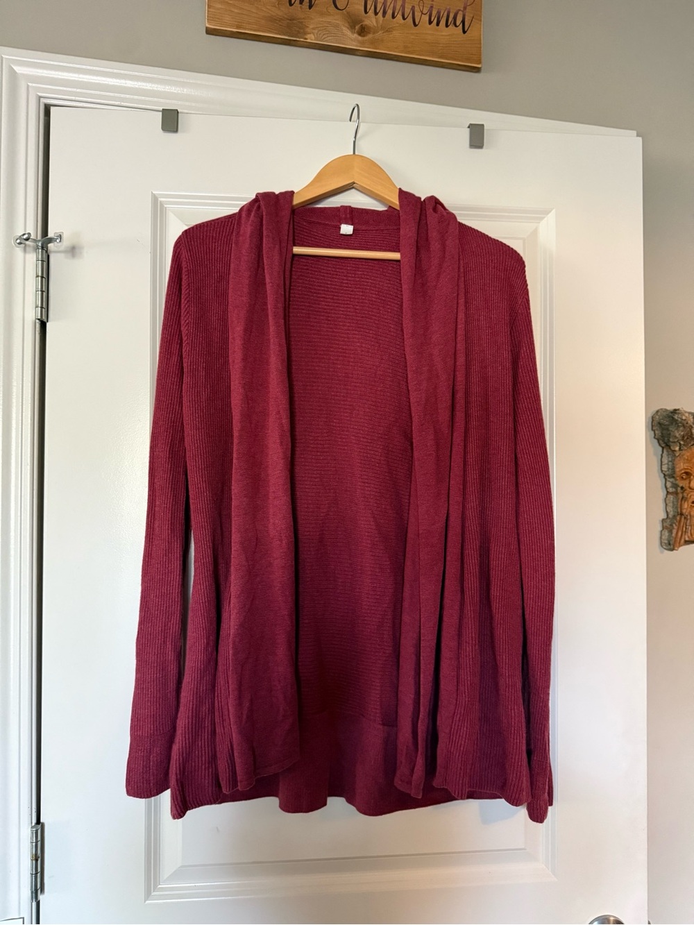 lululemon athletica Open-Front Cardigan in Wine
